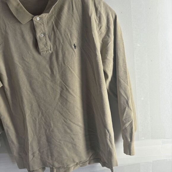 Polo Ralph Lauren Green Pony Brown 2 Button Long Sleeve Size XL 100% Cotton - Picture 3 of 6